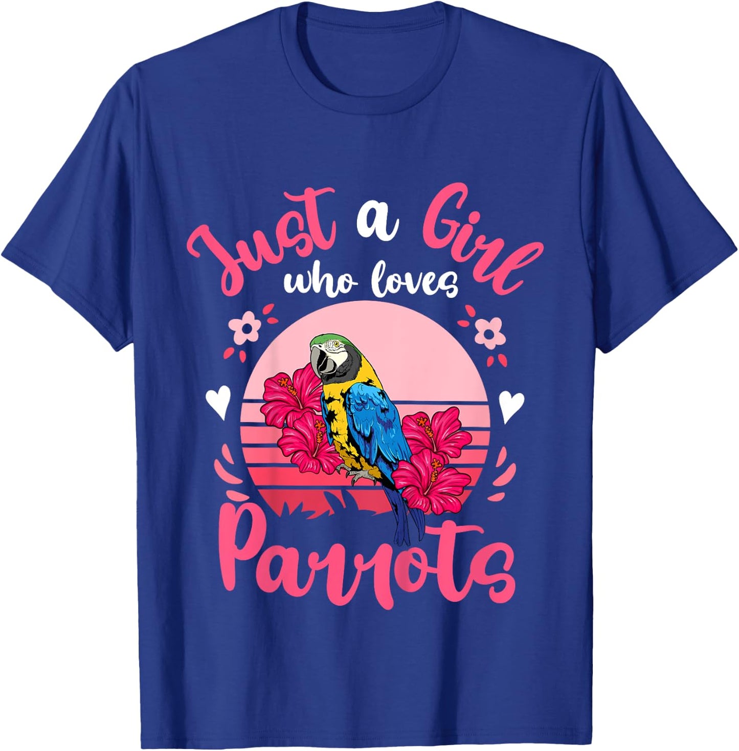 Kids Parrot Just a Girl Who Loves Parrots T-Shirt - T-Shirt | Royal