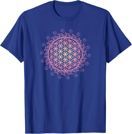 Flower of life, Sacred Geometrie, Yoga, Health, Protection T-Shirt - T-Shirt | Royal