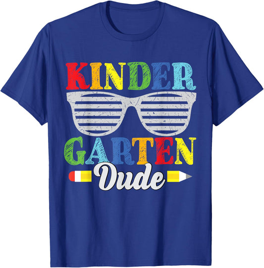 Kindergarten Dude Funny Back To School Kids Toddlers T-Shirt - T-Shirt | Royal
