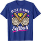 Softball Just a Girl Who Loves Softball Softball Player T-Shirt - T-Shirt | Royal