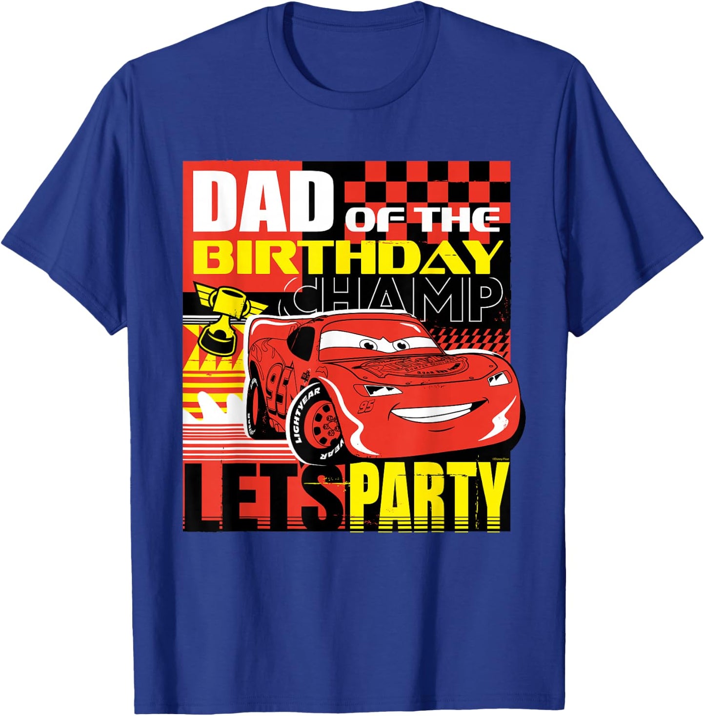 Disney and Pixar’s Cars Dad of the Birthday Champ Party T-Shirt - T-Shirt | Royal