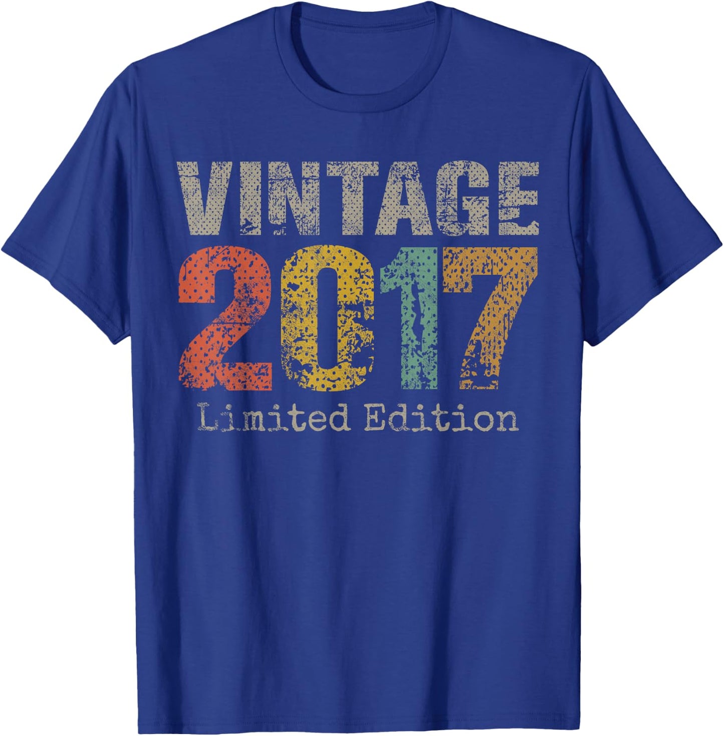 Vintage 2017 Limited Edition 8th Birthday Gifts 8 Year Old T-Shirt - T-Shirt | Royal