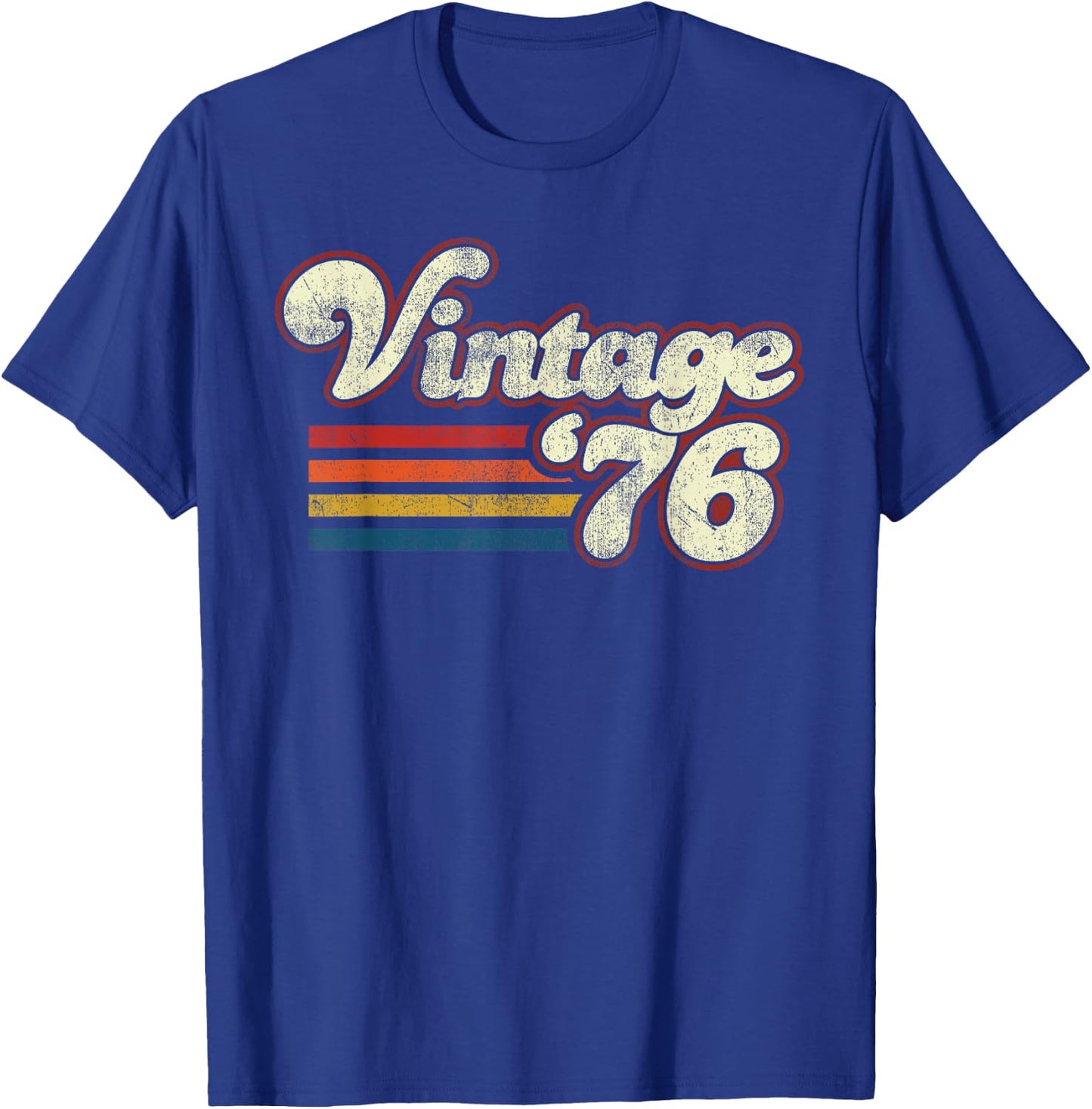 Vintage 1976 Birthday T-Shirt - T-Shirt | Royal