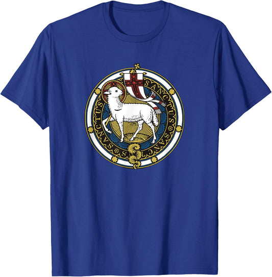 Agnus Dei Lamb of God Catholic T-Shirt - T-Shirt | Royal