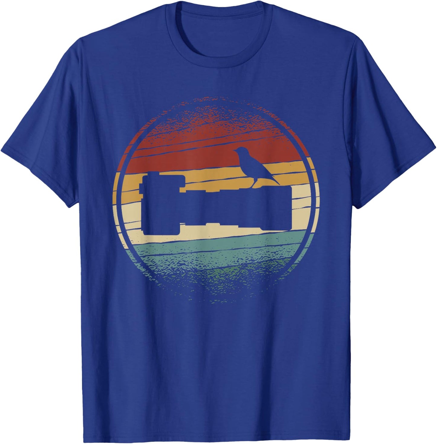 Nature Photography | Long Lens | Bird on Camera Vintage T-Shirt - T-Shirt | Royal