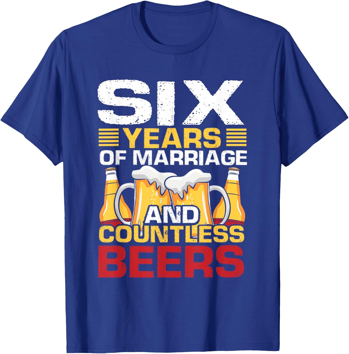 6th Wedding Anniversary Gifts Her Husband Couples T-Shirt - T-Shirt | Royal