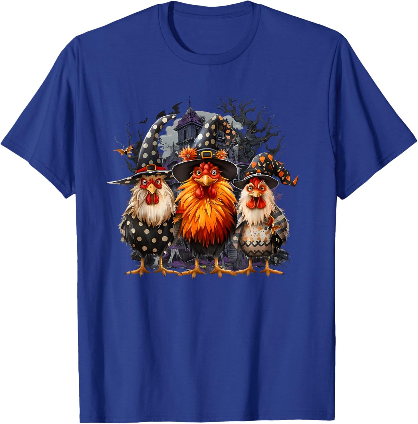 Spooky Witch Chickens T-Shirt - T-Shirt | Royal
