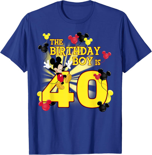Disney Mickey and Friends Mickey 40th Birthday Boy T-Shirt - T-Shirt | Royal