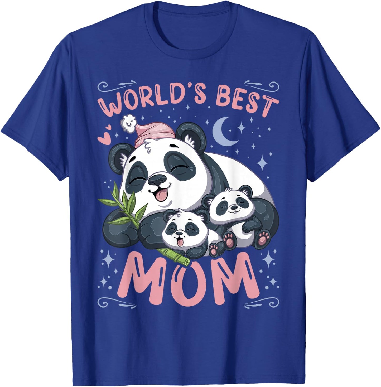 Best Mom Panda Bear with Puppys Mother's Day T-Shirt - T-Shirt | Royal
