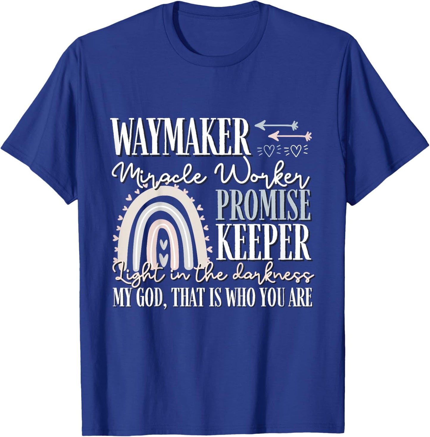 Kids Waymaker Miracle Worker Rainbow, Christian T-Shirt - T-Shirt | Royal