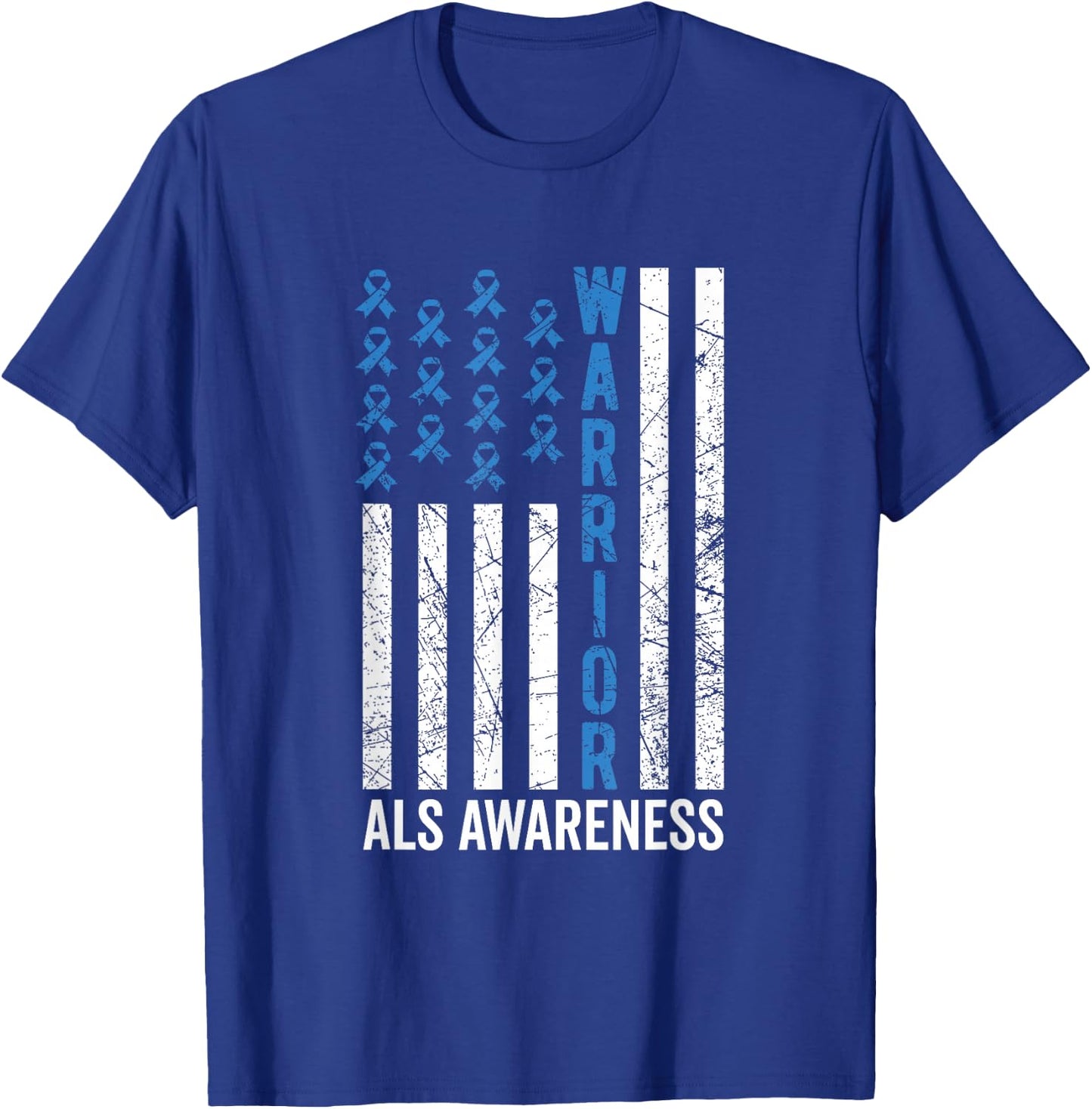 Blue Warrior & Men ALS Awareness T-Shirt - T-Shirt | Royal