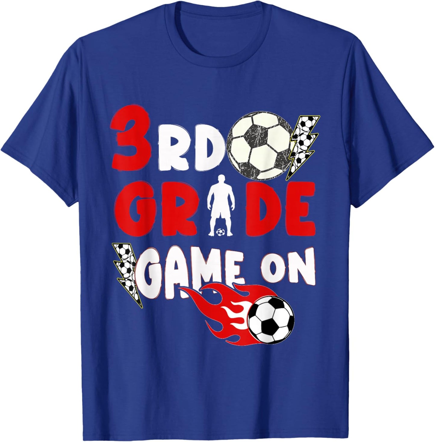 3rd Grade Game On Funny Soccer First Day of School Boys T-Shirt - T-Shirt | Royal