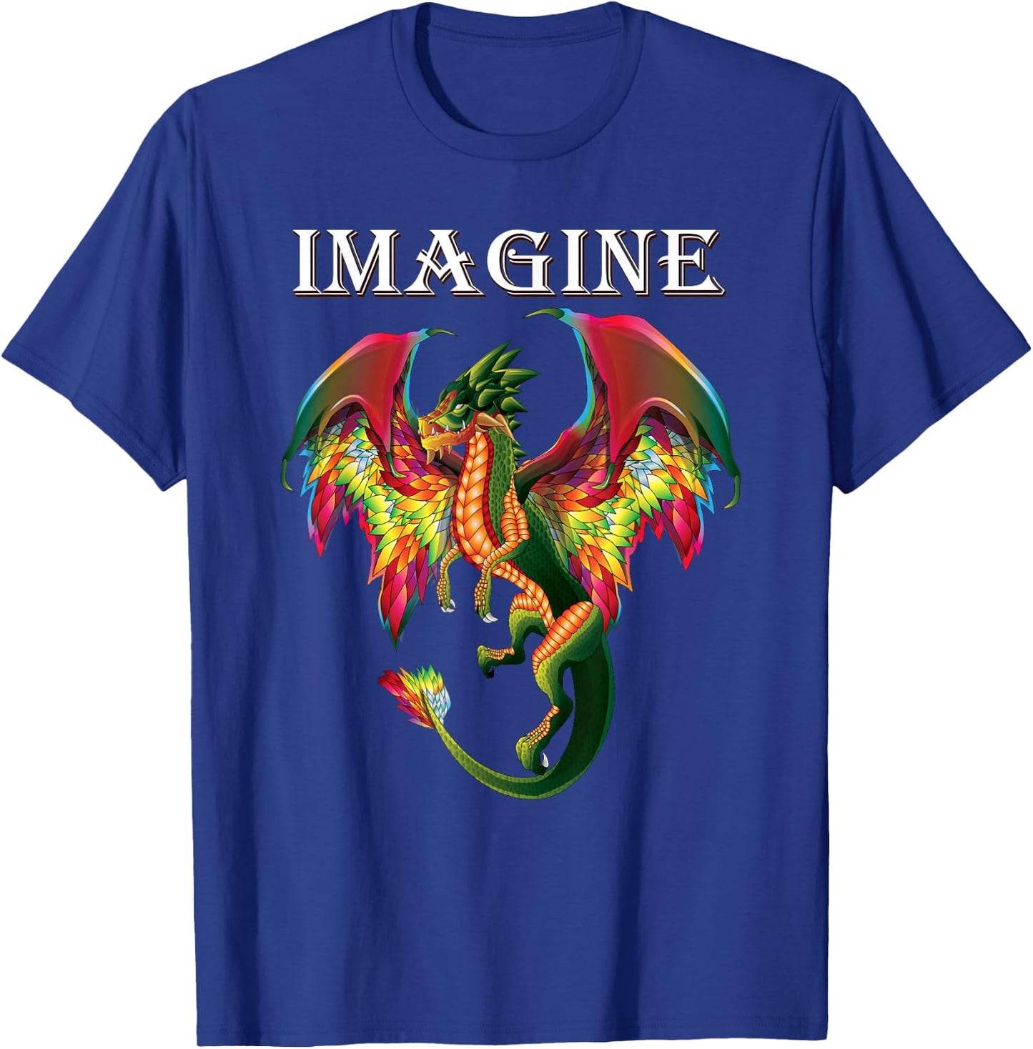 Imagine Being A Dragon Breathing Fire Magical Wings Boys Men T-Shirt - T-Shirt | Royal