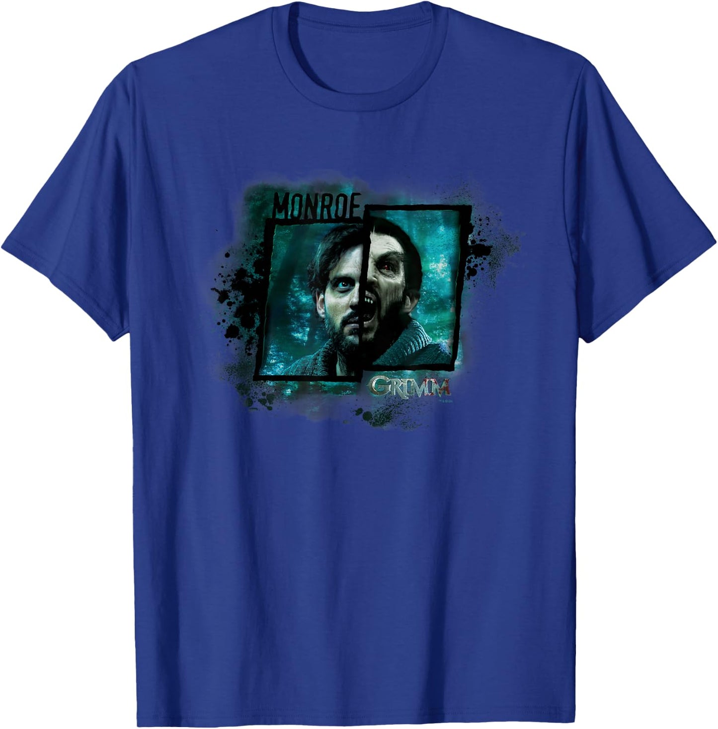 NBC Grimm Monroe Wesen - Black, -Adults, Small, , Short Sleeve, Modern, Casual, Movie, Halloween, Christmas T-Shirt - T-Shirt | Royal
