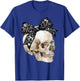 Coquette Bow Spooky Season Skeleton Skull Horror Halloween T-Shirt - T-Shirt | Royal