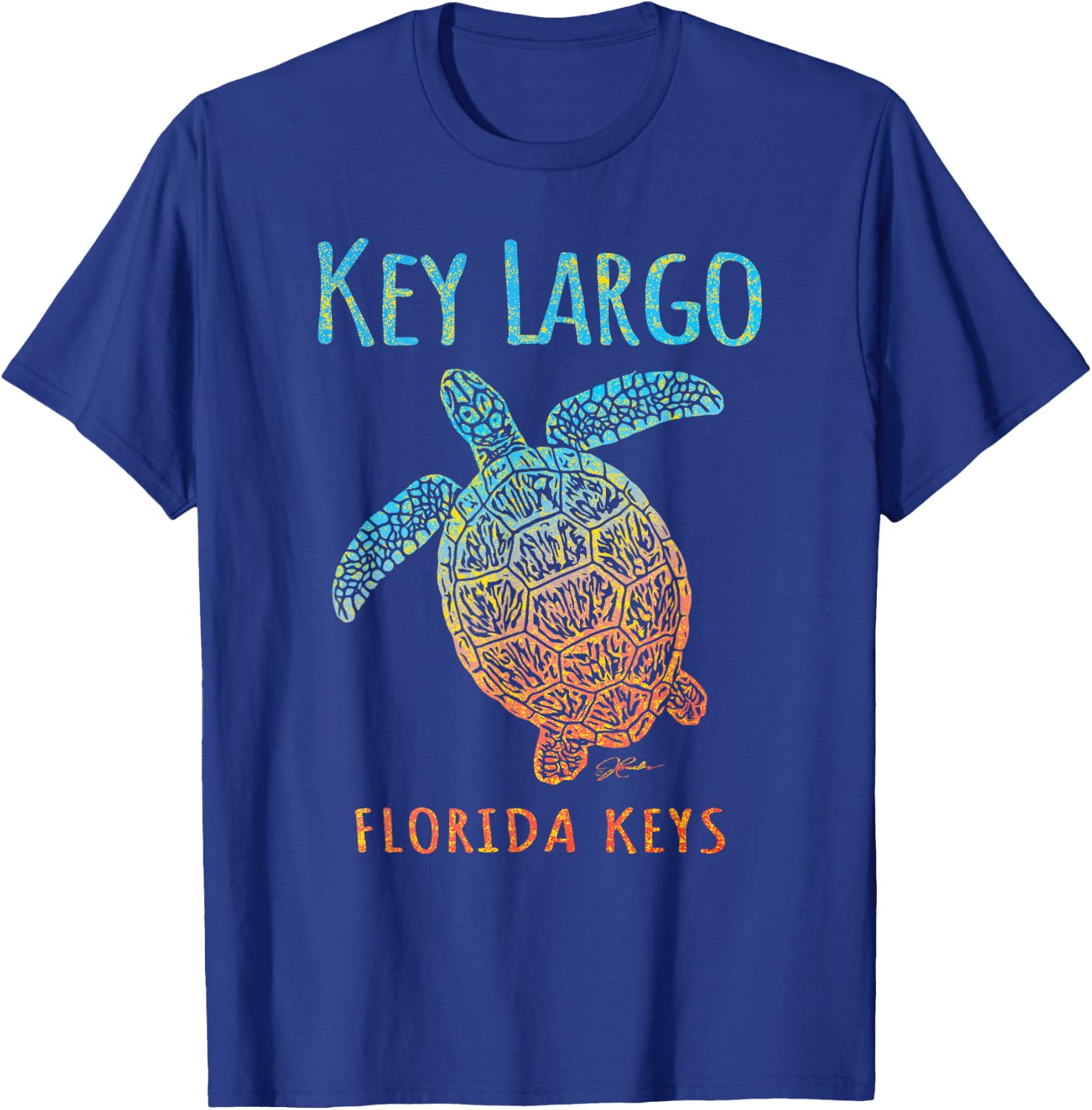 JCombs: Key Largo, FL, Sea Turtle, Beach T-Shirt - T-Shirt | Royal