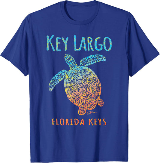 JCombs: Key Largo, FL, Sea Turtle, Beach T-Shirt - T-Shirt | Royal