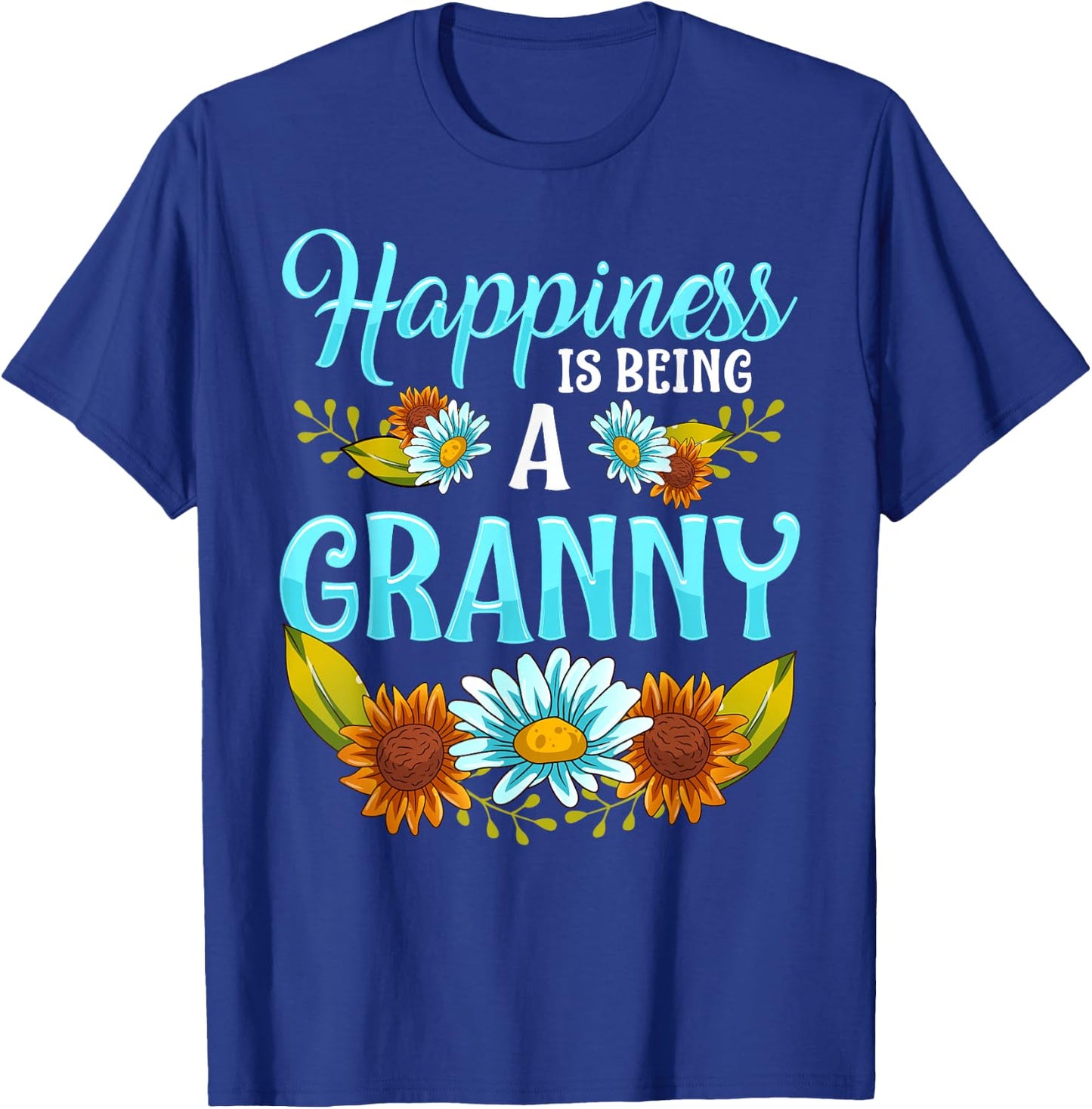 Happiness Is Being A Granny Cute Floral Mothers Day Gifts T-Shirt - T-Shirt | Royal