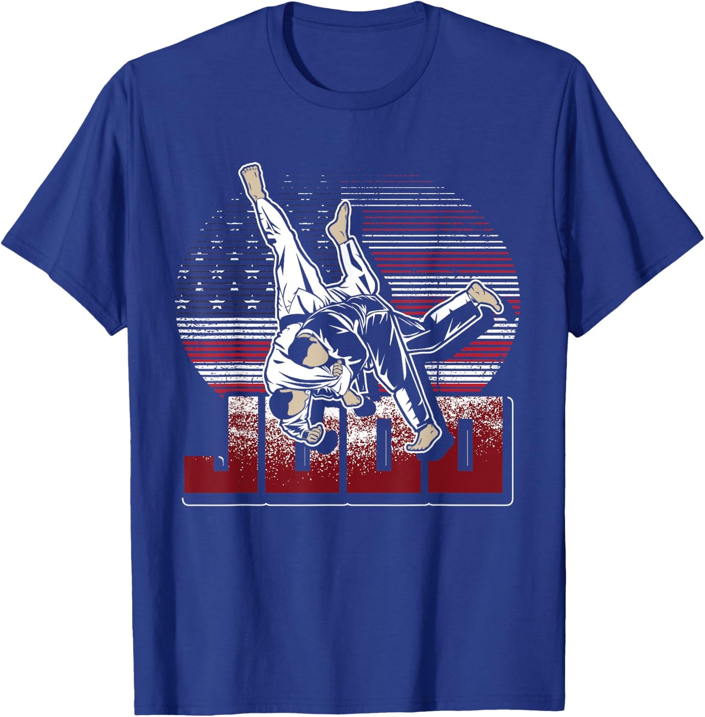 Martial Artist Gift Patriotic American Judoka USA Flag Judo Women Kids Men T-Shirt - T-Shirt | Royal
