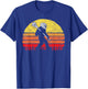 Funny Sasquatch Lax Bigfoot Lacrosse Vintage 80s Sunset T-Shirt - T-Shirt | Royal