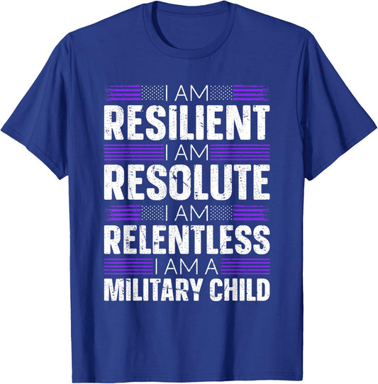 Purple Up I Am A Military Child T-Shirt - T-Shirt | Royal