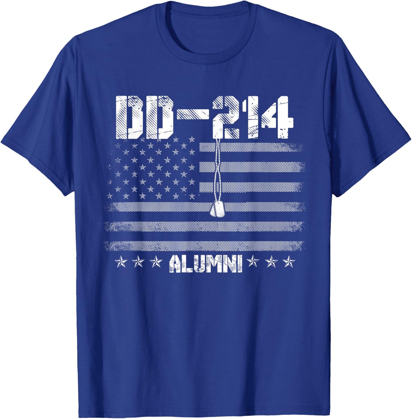 Patriotic DD-214 Alumni Military Veteran T-Shirt - T-Shirt | Royal