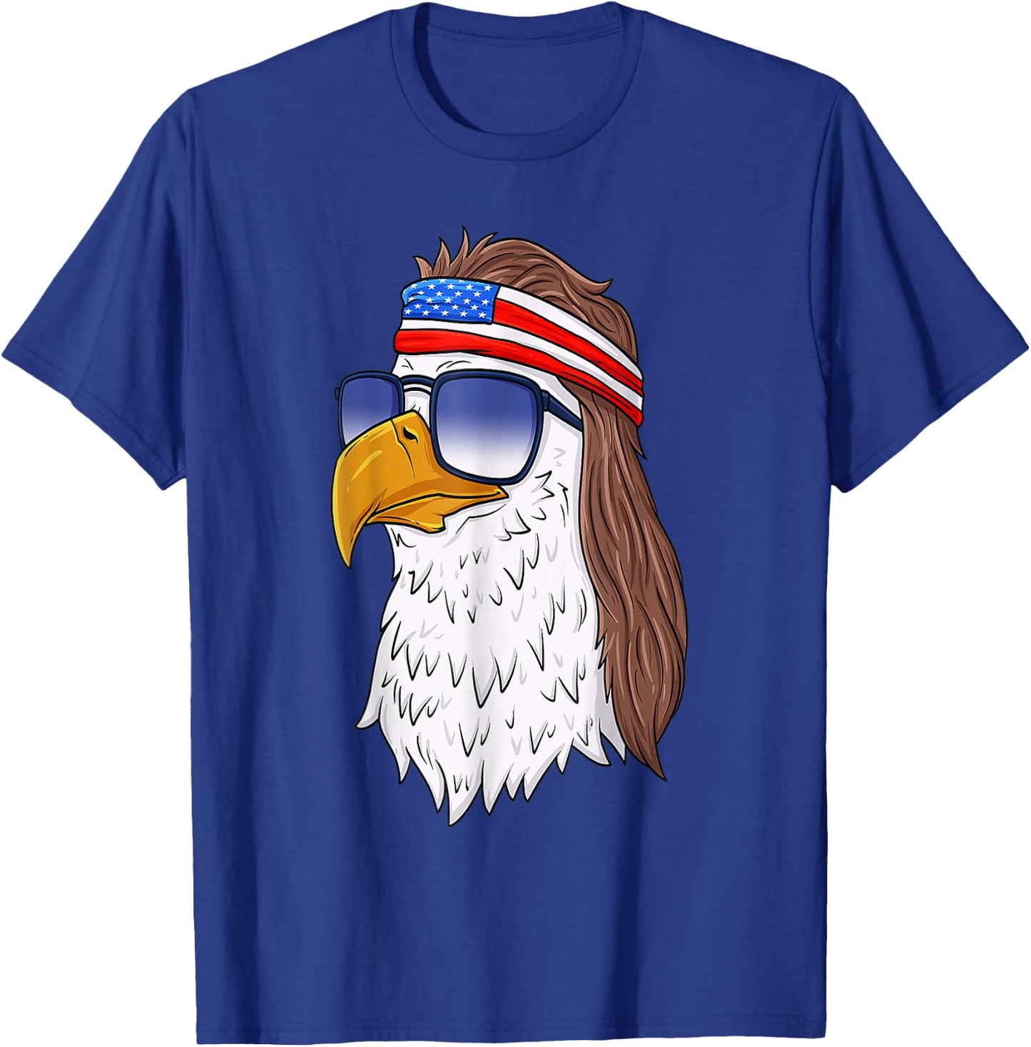 Funny Shirt American Bald Eagle Mullet 4th Of July Men T-Shirt - T-Shirt | Royal