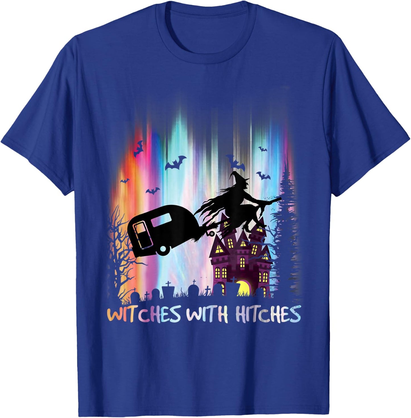 Witches With Hitches Funny Halloween Camping T-Shirt - T-Shirt | Royal