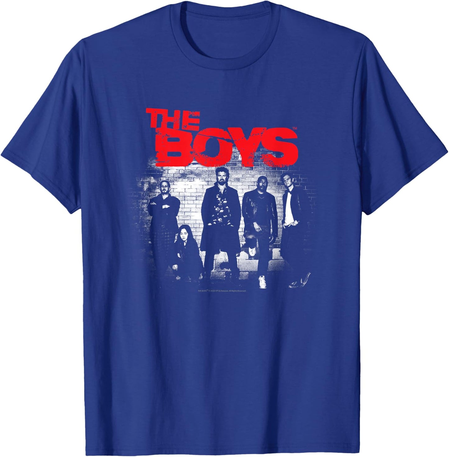 The Boys Graffiti Group Photo Small T-Shirt - T-Shirt | Royal
