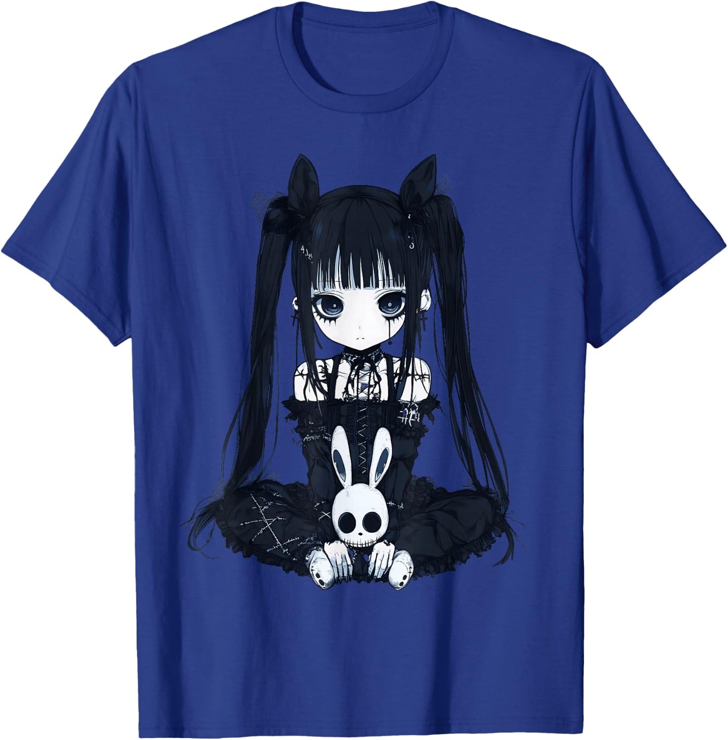 Anime Girl Goth Bunny Grunge Gothic Cute E-Girl Outfit T-Shirt - T-Shirt | Royal