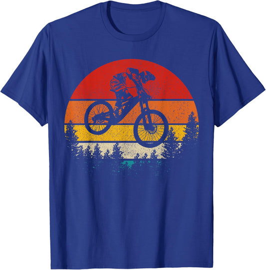 Mountain Bike Downhill Vintage MTB Mountain Biker Gift T-Shirt - T-Shirt | Royal