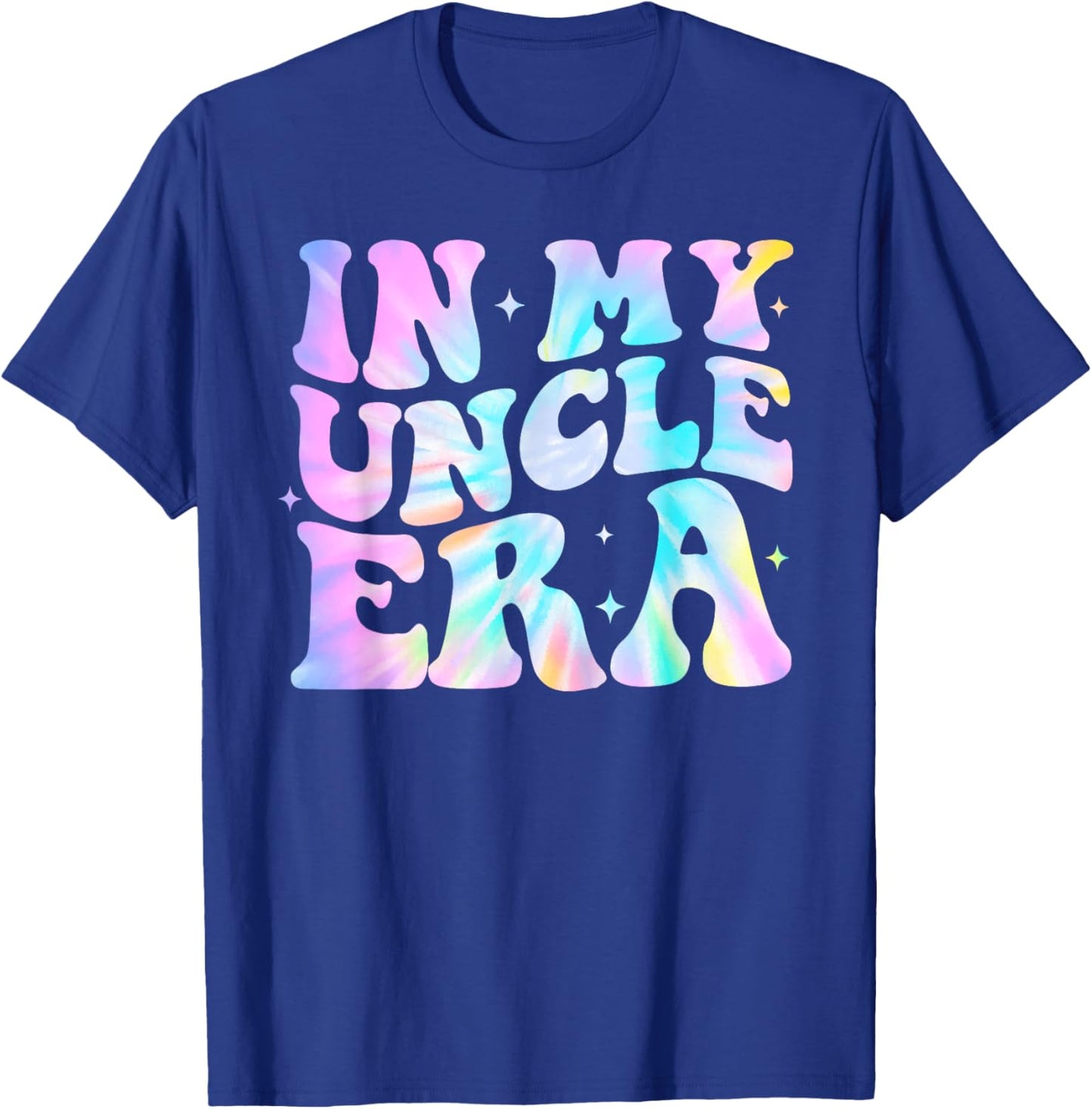 Funny In My Uncle Era Lover Tie Dye Retro Uncle Fathers Day T-Shirt - T-Shirt | Royal