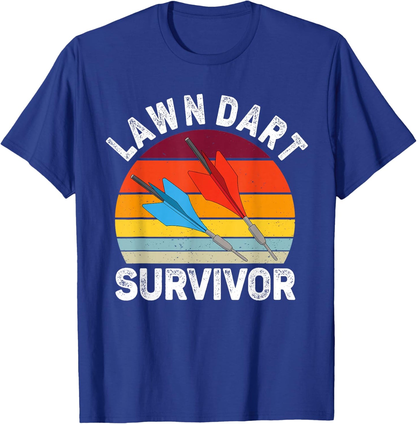 Funny Lawn Dart Survivor Retro Vintage Yard Darts Women Men T-Shirt - T-Shirt | Royal