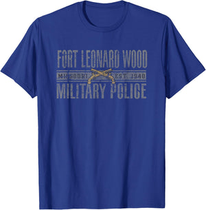Fort Leonard Wood Military Police United States Army Black T-Shirt - T-Shirt | Royal