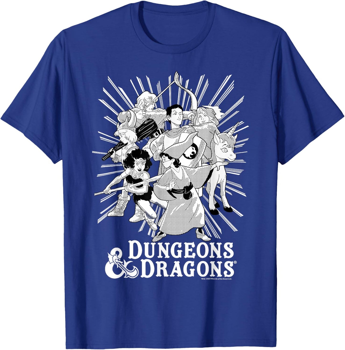 Dungeons & Dragons Group Shot Ray Portrait T-Shirt - T-Shirt | Royal