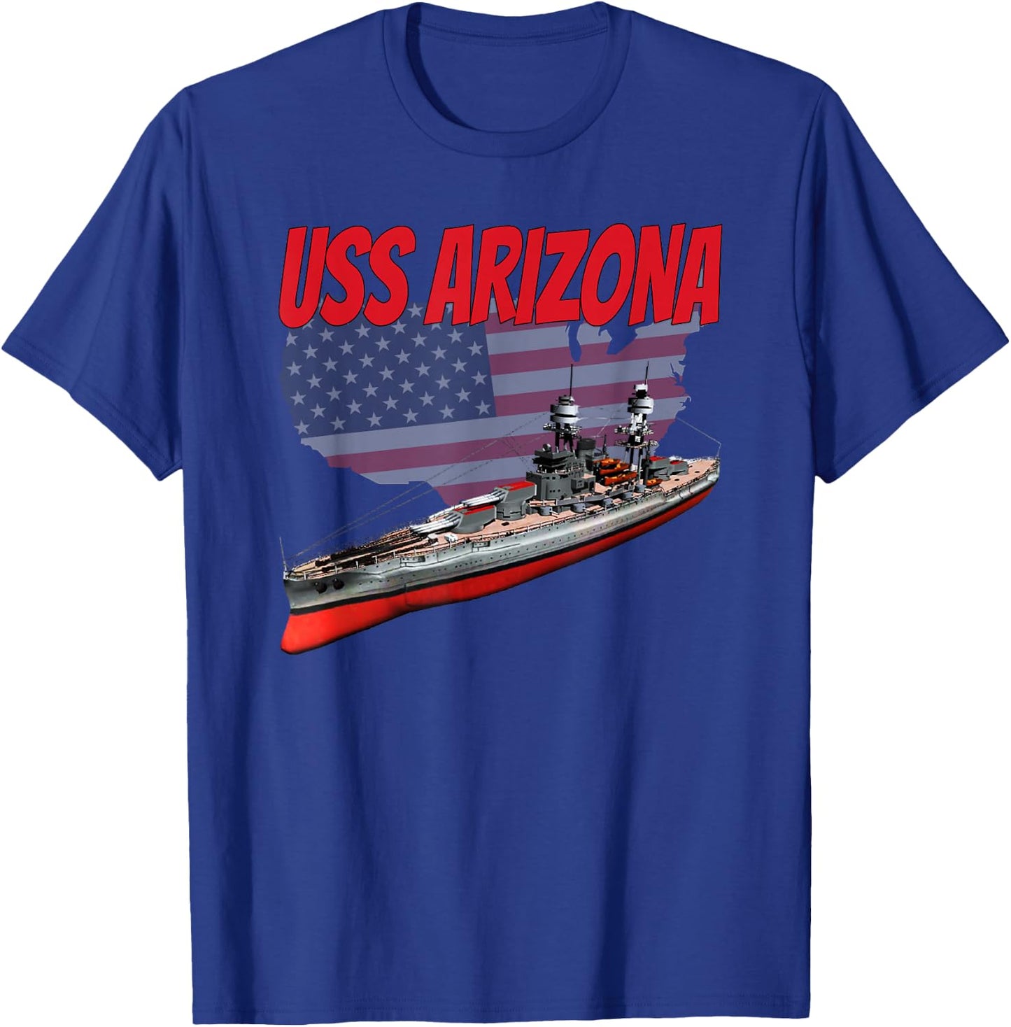 WW2 Battleship USS Arizona BB-39 World War 2 Ship Model Boys T-Shirt - T-Shirt | Royal