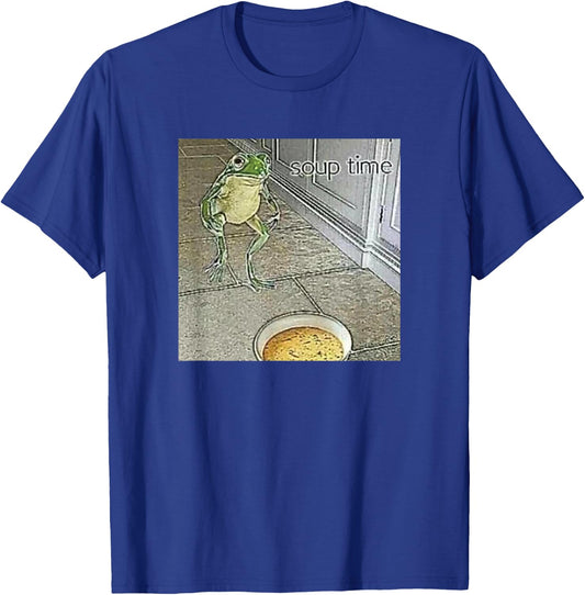Soup Time Meme Frog Meme T-Shirt - T-Shirt | Royal