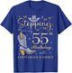 Stepping Into My 55th Birthday with God's Grace and Mercy T-Shirt - T-Shirt | Royal