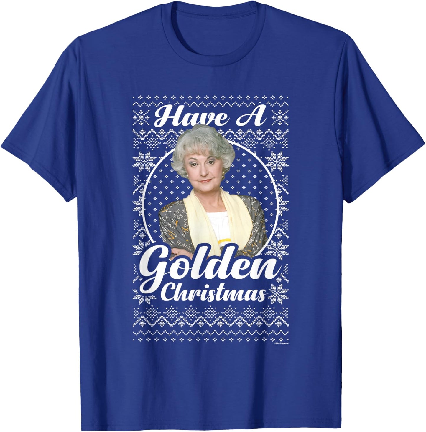 The Golden Girls Iconic Dorothy Have A Golden Christmas Logo T-Shirt - T-Shirt | Royal