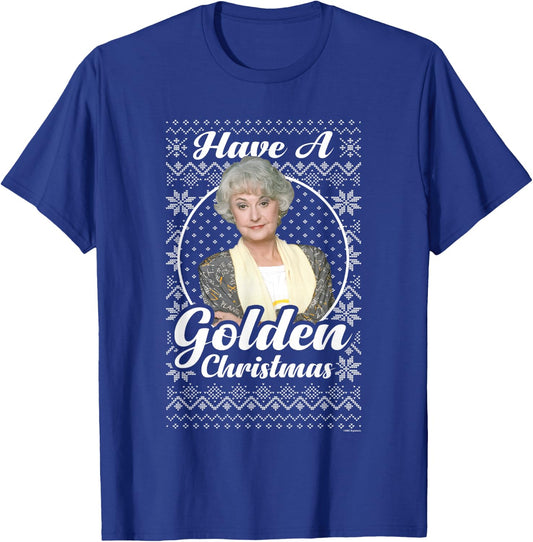The Golden Girls Iconic Dorothy Have A Golden Christmas Logo T-Shirt - T-Shirt | Royal