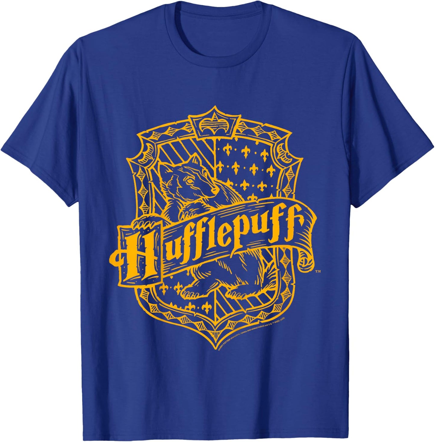 Kids Harry Potter Hufflepuff Detailed Crest T-Shirt - T-Shirt | Royal