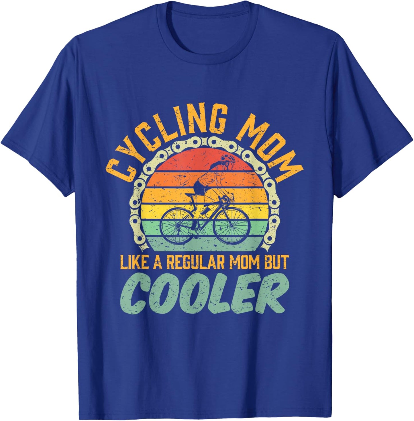 Road Bike Cycling Cyclist Bicycle Birthday Gift Mom Wife T-Shirt - T-Shirt | Royal