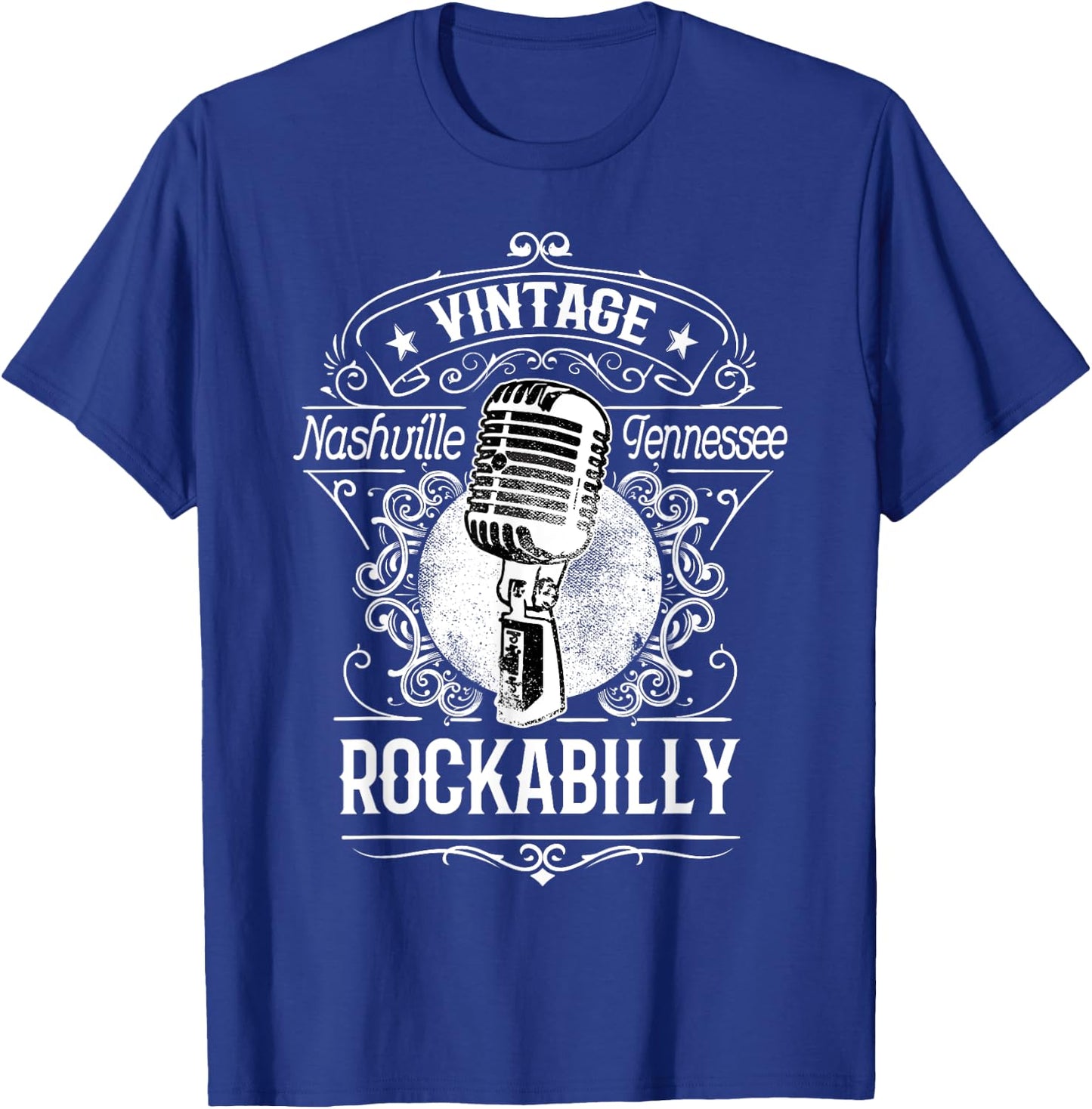 Rockabilly Greaser Vintage Nashville Retro Tennessee T-Shirt - T-Shirt | Royal