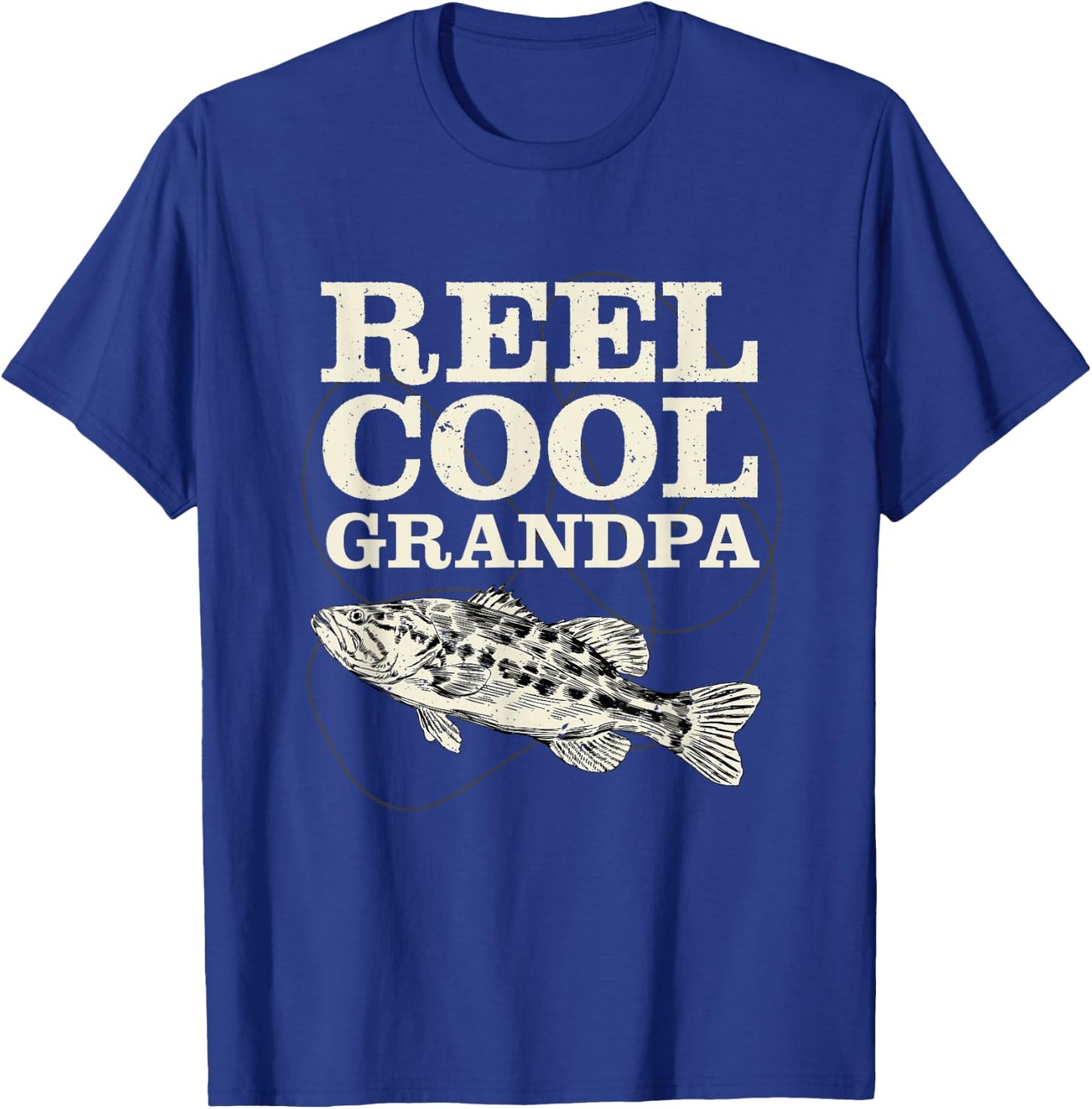 Reel Cool Grandpa Fishing Fathers Day T-Shirt - T-Shirt | Royal
