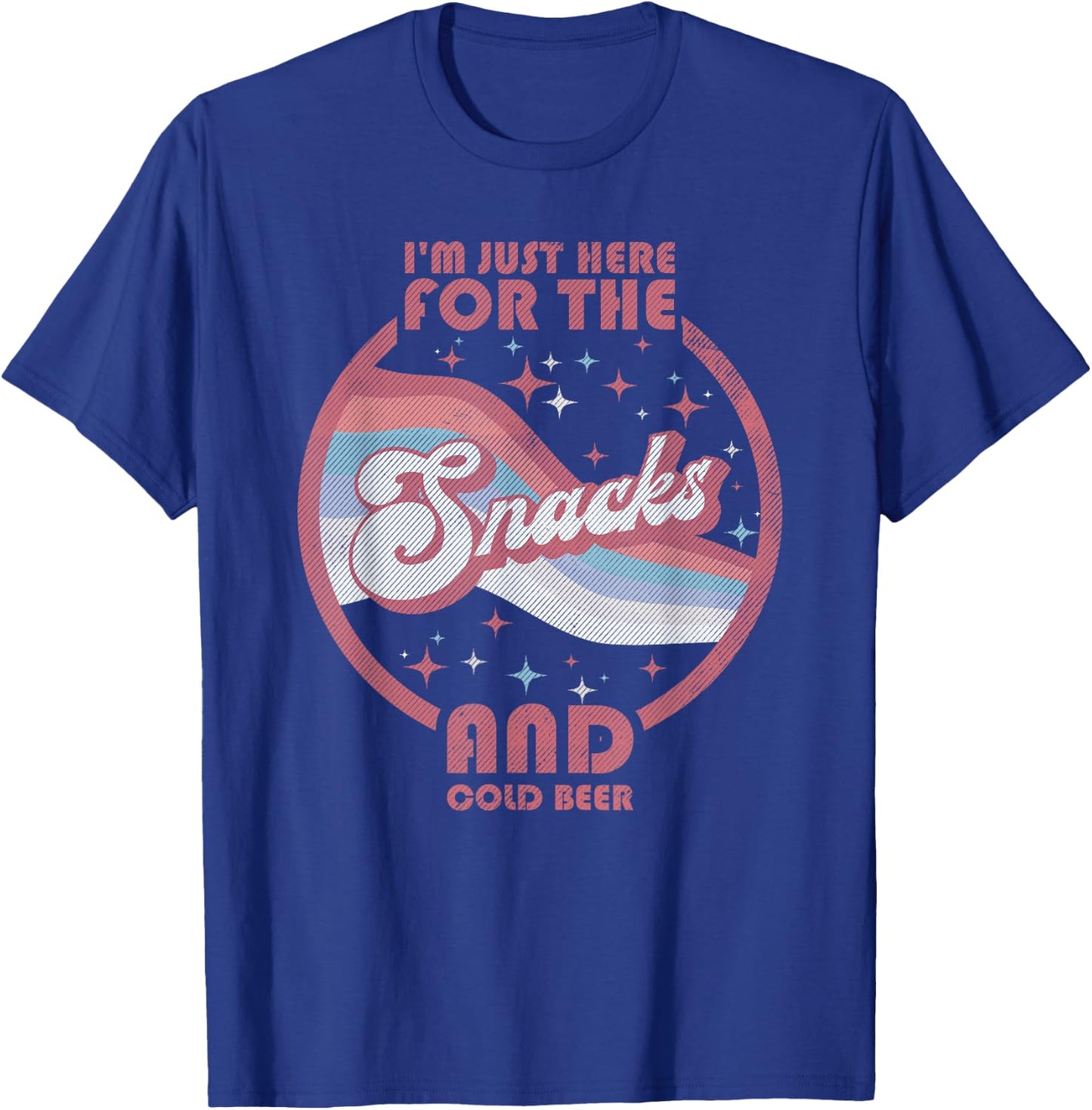 I'm Just Here For The Snacks Cold Beer Fantasy Football Meme T-Shirt - T-Shirt | Royal
