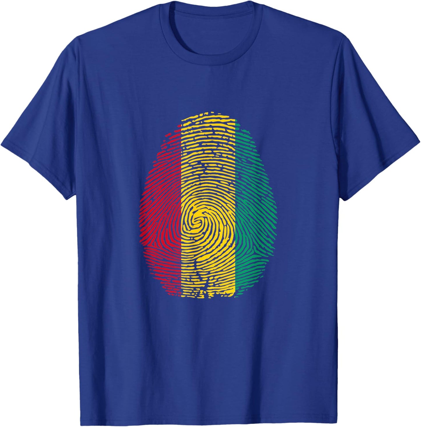 Funny it's in my DNA Guinea flag Fingerprint T-Shirt - T-Shirt | Royal