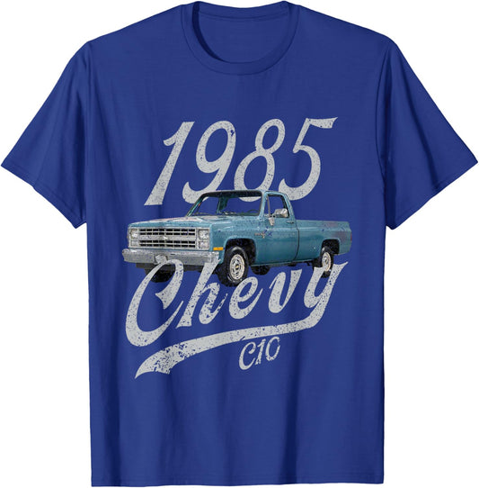 1985 Chevys 85 Classic C10 T-Shirt - T-Shirt | Royal