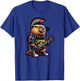 Capybara Rockstar Vibes - Funny Iconic Punk Rock Heavy Metal T-Shirt - T-Shirt | Royal