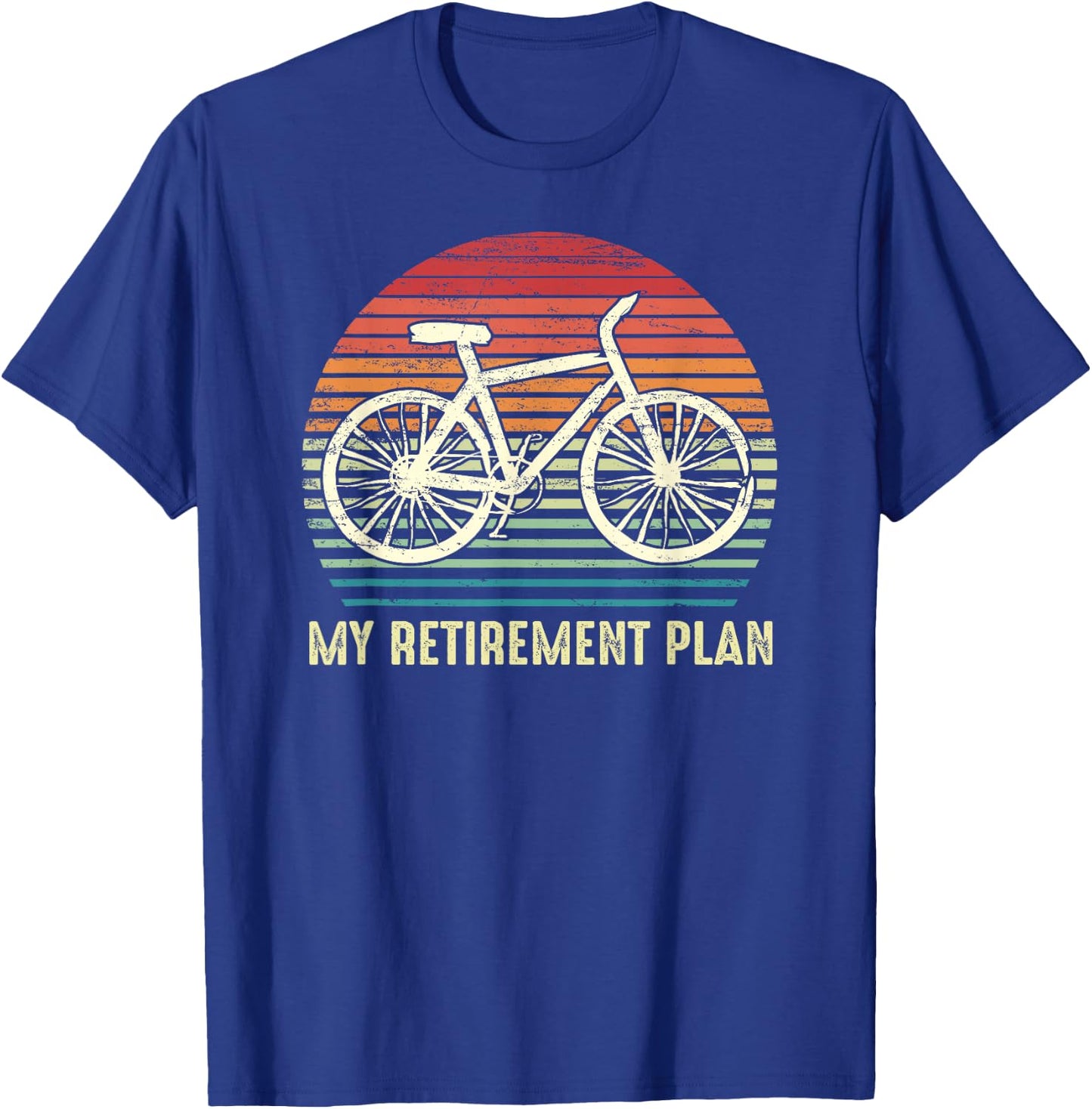 Riding a Bike Is My Retirement Plan Vintage Bicycle Rider T-Shirt - T-Shirt | Royal