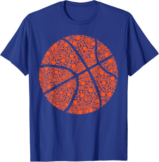 Cute Polka Dot Day Basketball Sports Boys Girls Teacher T-Shirt - T-Shirt | Royal